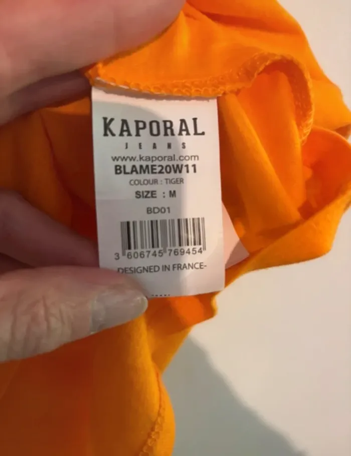 T-shirt femme Kaporal orange Glam – Taille M – Neuf - photo numéro 5
