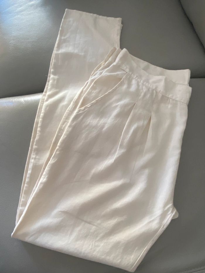 Pantalon ultra léger Américain Vintage beige - photo numéro 2