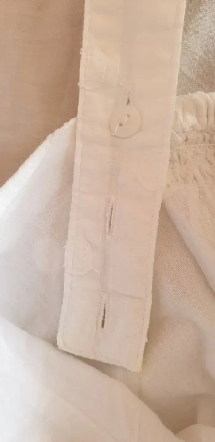 Robe blanche bretelles 2 ans - photo numéro 3