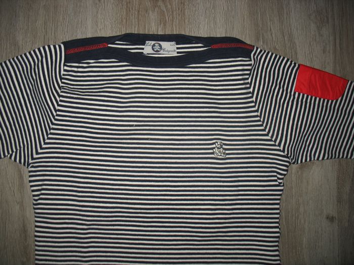 TEE SHIRT MC MARINE RAYÉ BLANC "LULU CASTAGNETTE" - TAILLE S - n°03 - photo numéro 3