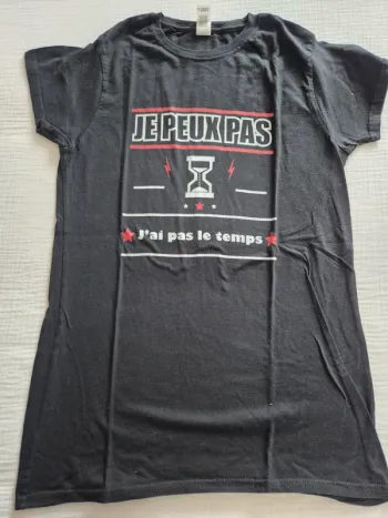 Tee-shirt fille Je peux pas, j'ai pas le temps