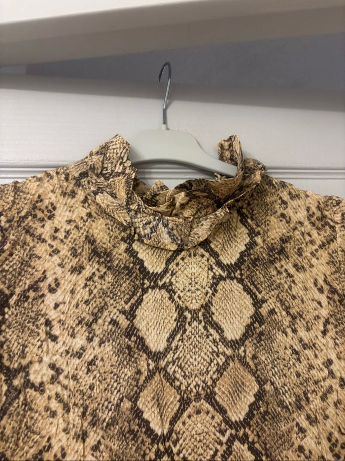 Robe manches longues imprimé animal Zara S - photo numéro 2