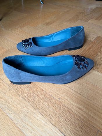 Ballerines gris avec pierres Graceland taille 38