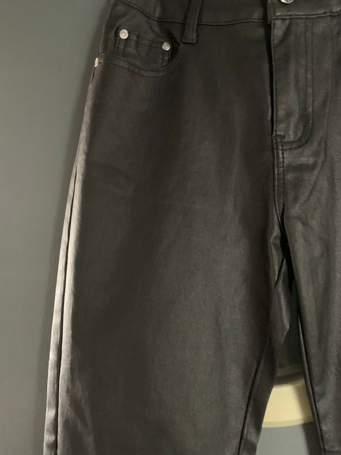 Pantalon simili noir taille 38 i dodo - photo numéro 4