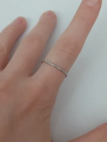 Bague argentée tendance en acier inoxydable