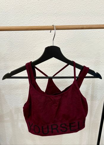 Brassière de sport bordeaux unie - Taille L