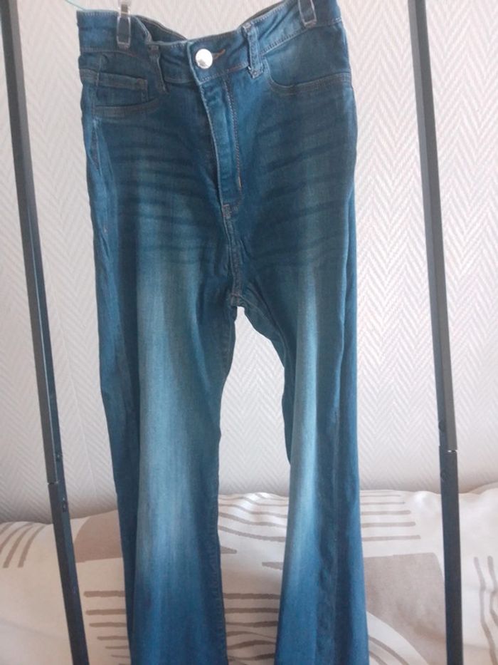 Jeans patte d elephant stretch