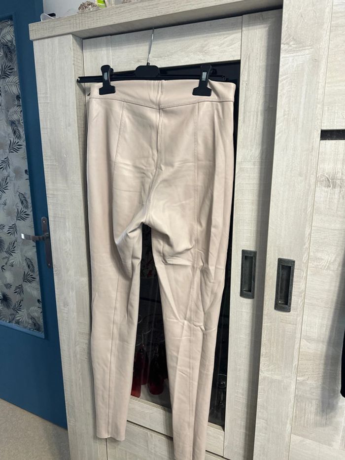 Legging beige similicuir taille 34 - photo numéro 2