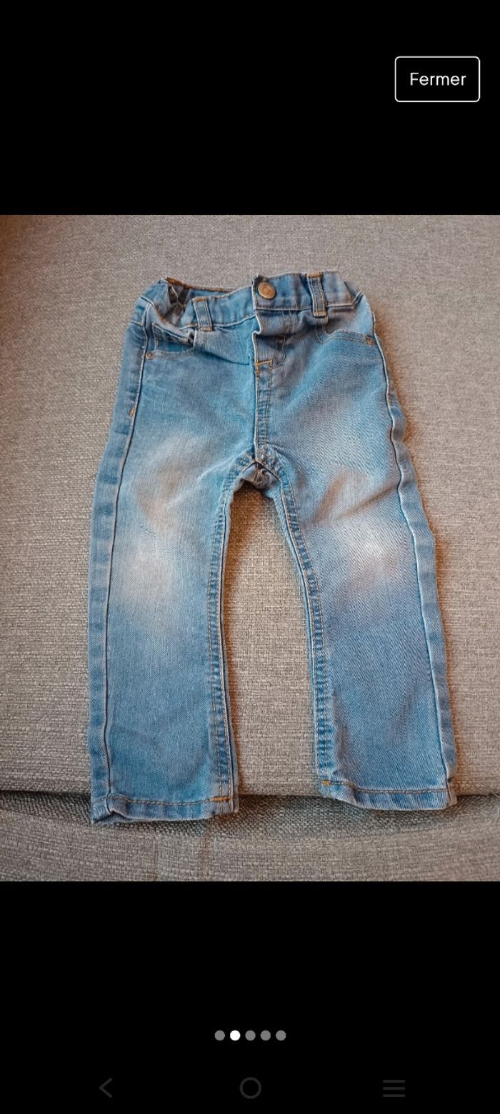 Lot de deux jeans 12 mois clair - photo numéro 2