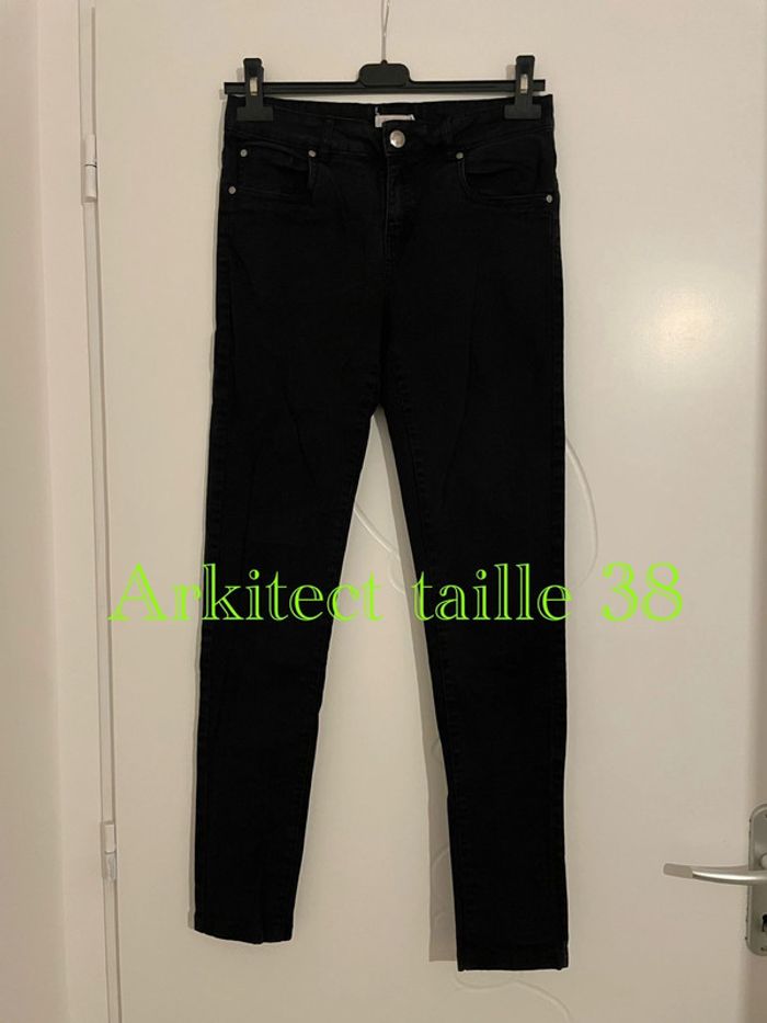 Pantalon noir extensible taille haute coupe skinny arkitect taille 38