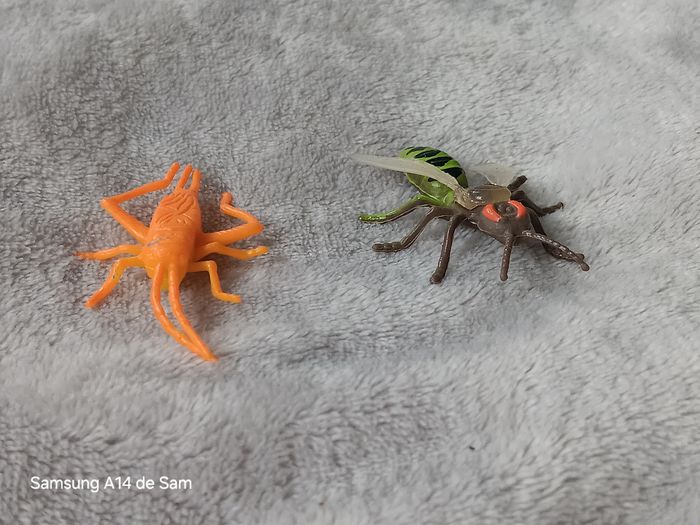 Lot de 2 figurines insecte