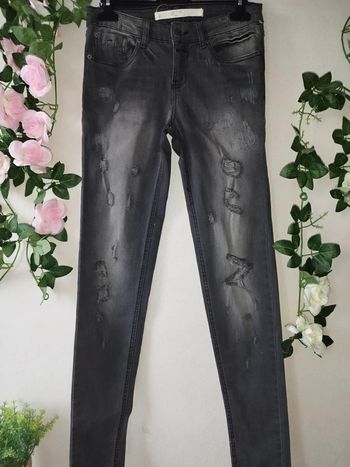 Pantalon jeans slim destroy