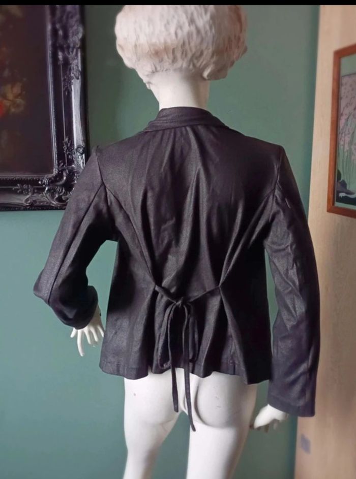 Veste simili cuir noir 36 - photo numéro 3