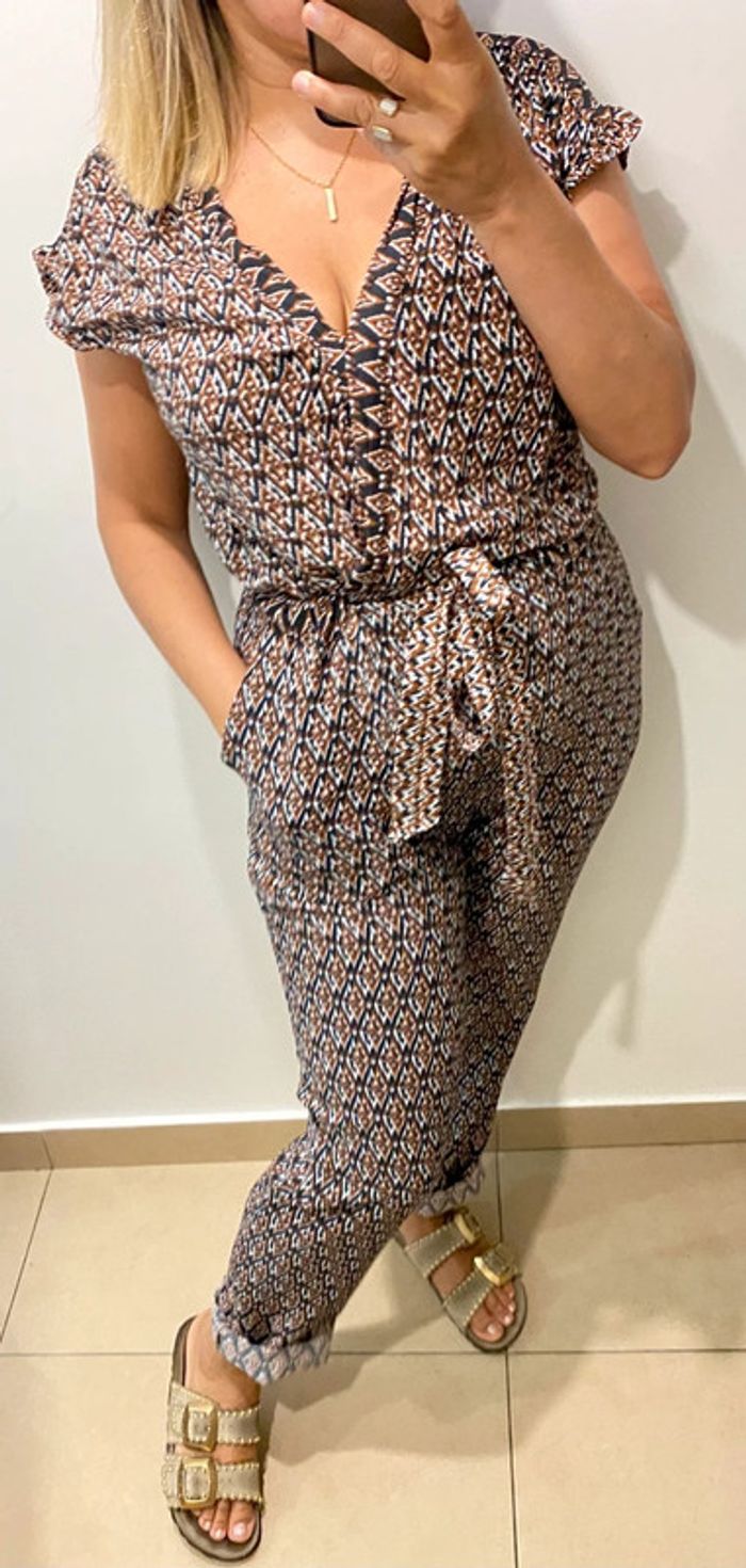🌿 Combinaison 1.2.3 Paris – imprimée fluide Taille 38 - photo numéro 4