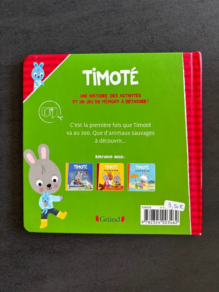 Livre - Gründ - Timoté visite le zoo - photo numéro 2