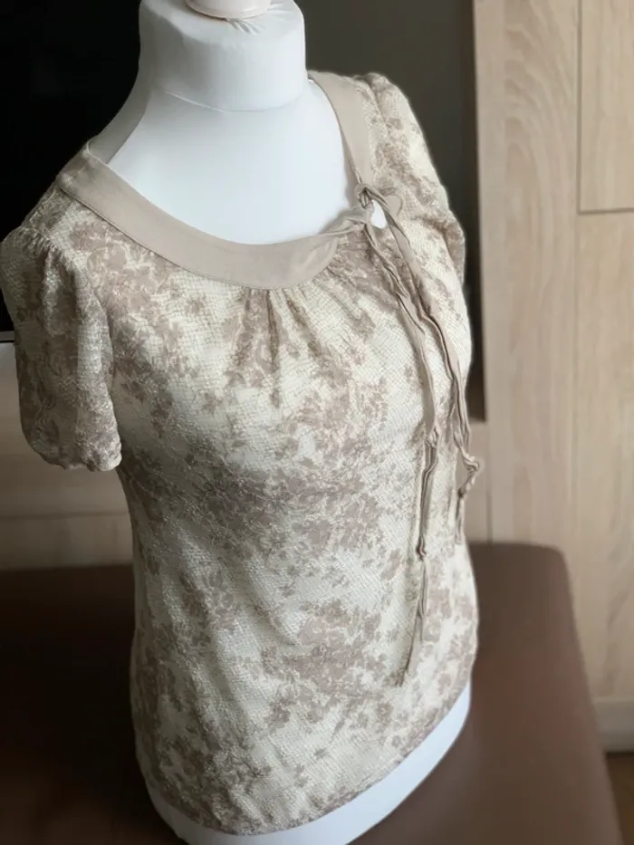 blouse MC beige crème - photo numéro 5
