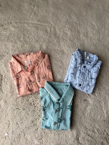 👕 lot été chemise + polo - bébé garçon 18 mois- très très bon état