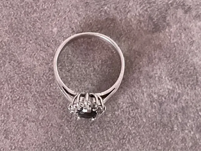 Bague En argent, pierre noire - photo numéro 3