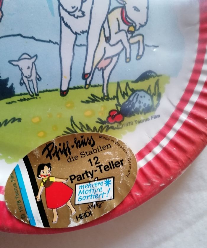 Assiettes en carton Heidi 1978 - photo numéro 4