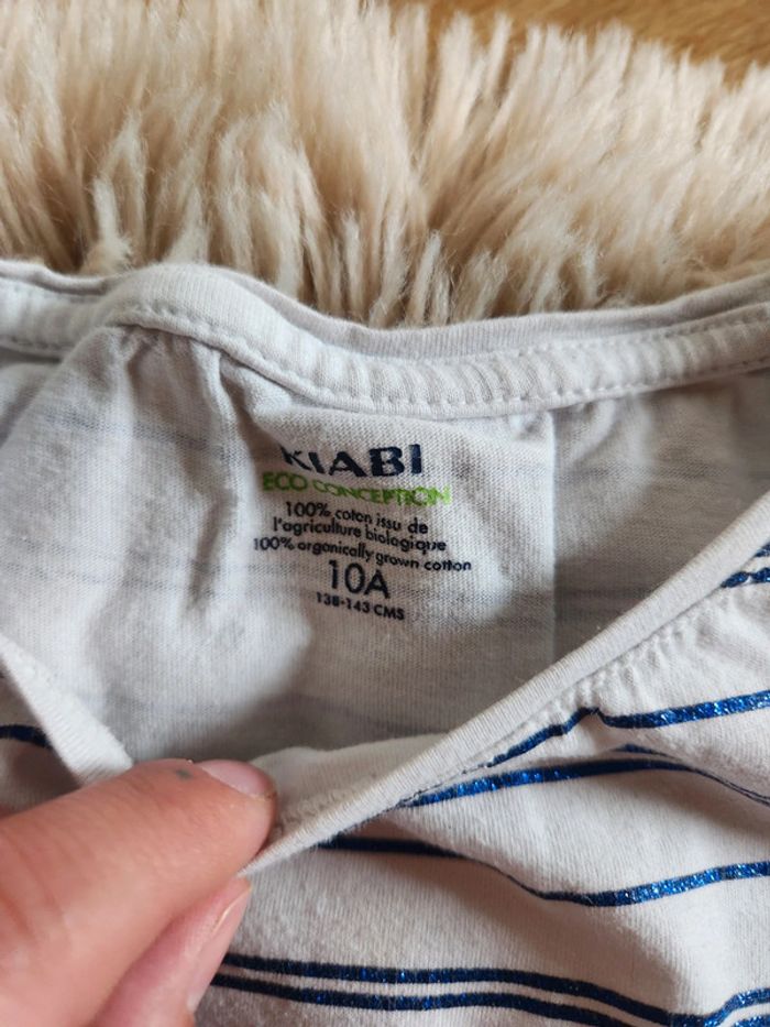 Ensemble tshirt + short en jean kiabi 10ans - photo numéro 3