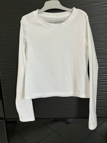 T shirt blanc à manches longues H&M 8-10 ans