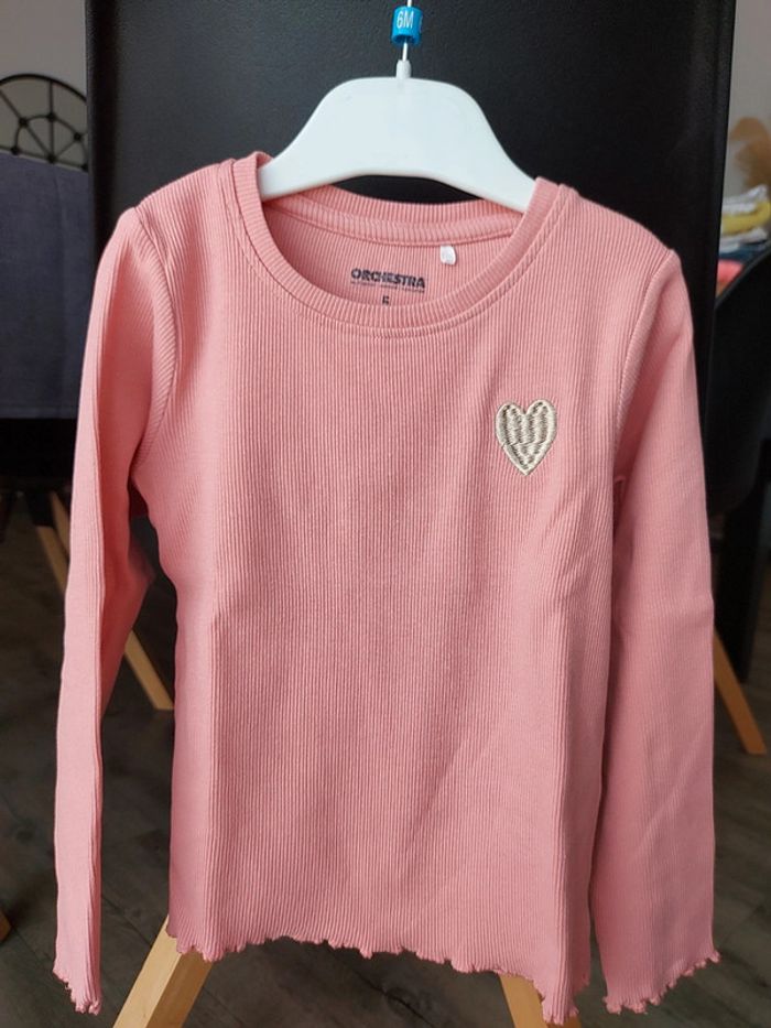 Tee-shirt manches longues Orchestra 5 ans rose - photo numéro 3