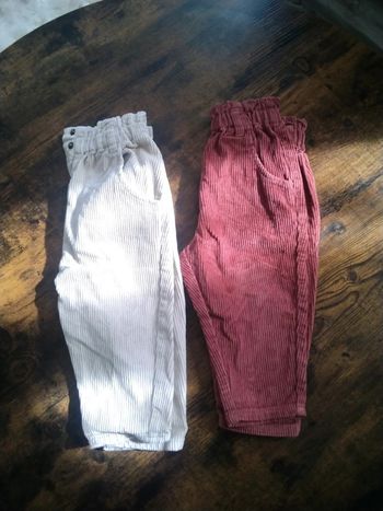 Lot pantalon en velours