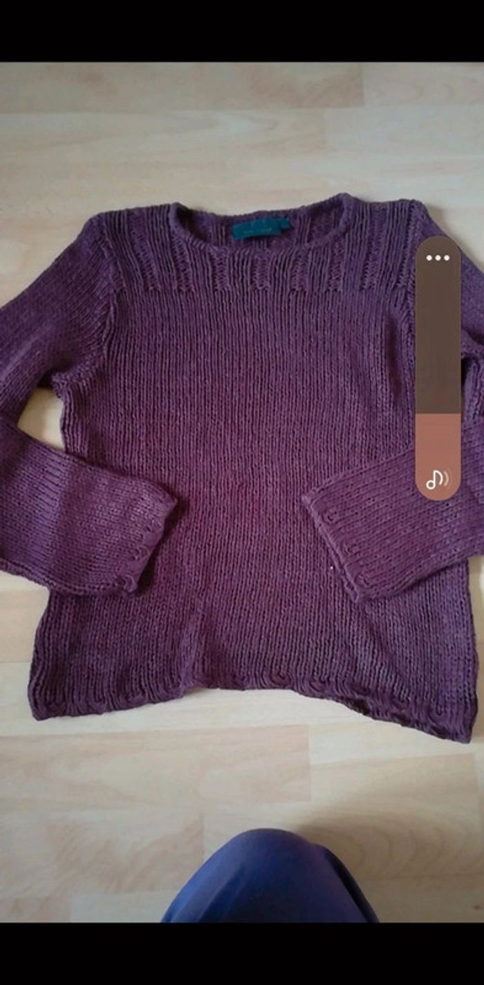 Pull maille col rond