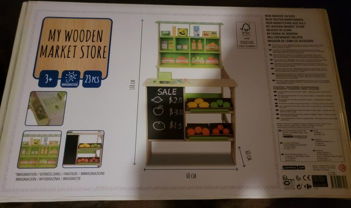 Jeu mon marché en bois