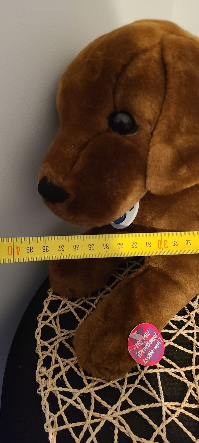 Peluche interactive NINTENDOGS Puppy Dog de 33 cm, adorable chien couché qui remue la queue - photo numéro 7