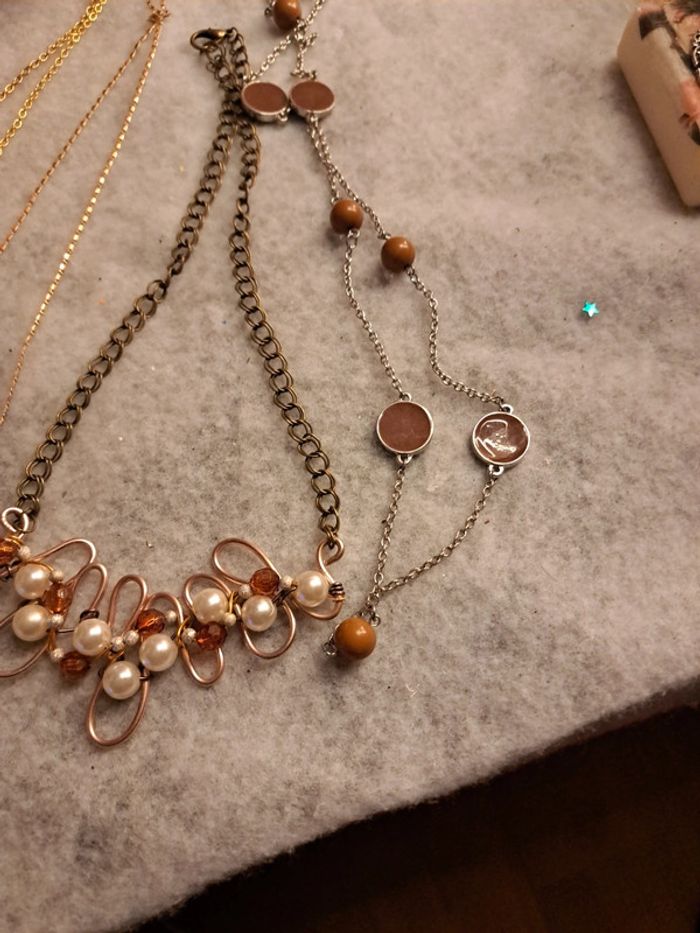 Lot de colliers multicolore doré - photo numéro 7