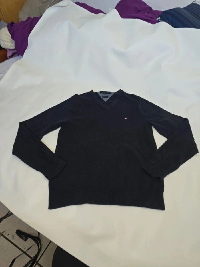 Pull Col v Cotton cashmere vintage - photo numéro 3