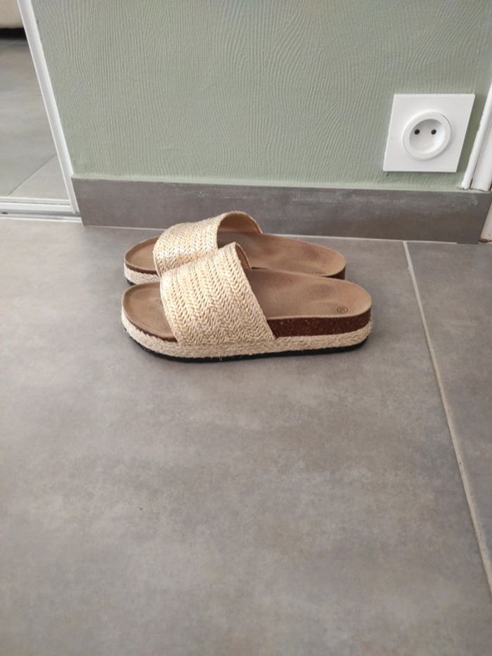 Mules dorées compensées 38 - photo numéro 4