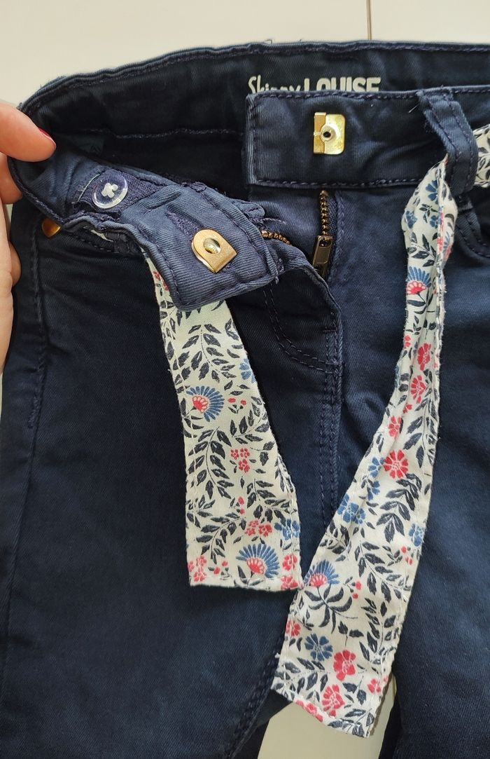 Pantalon skinny bleu marine 24 mois - photo numéro 3