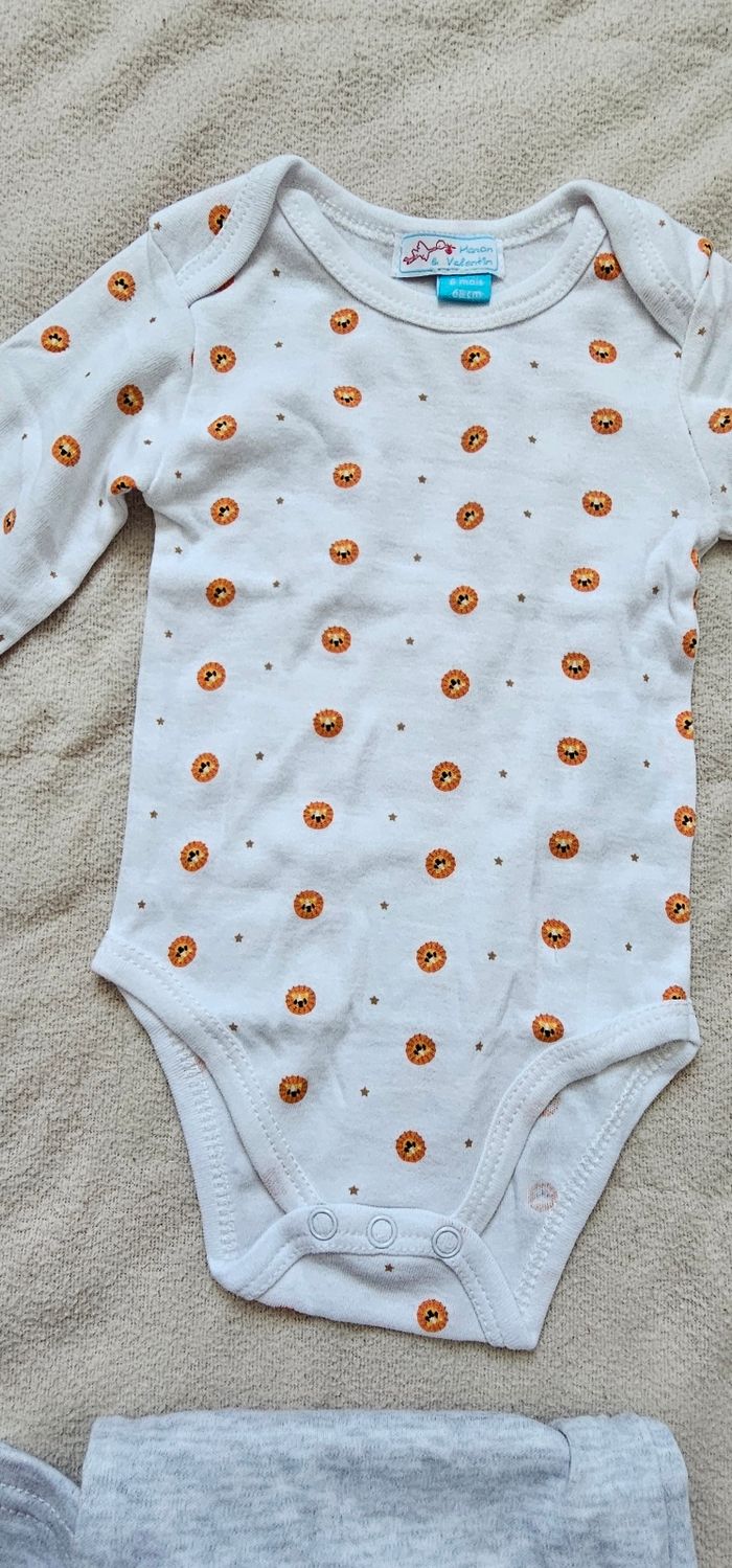 Bodies bébé manches longues - Neufs, lot de 3 - photo numéro 7