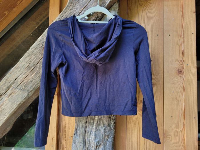Superbe haut à capuche court IKKS marine, 12/14 ans - photo numéro 2