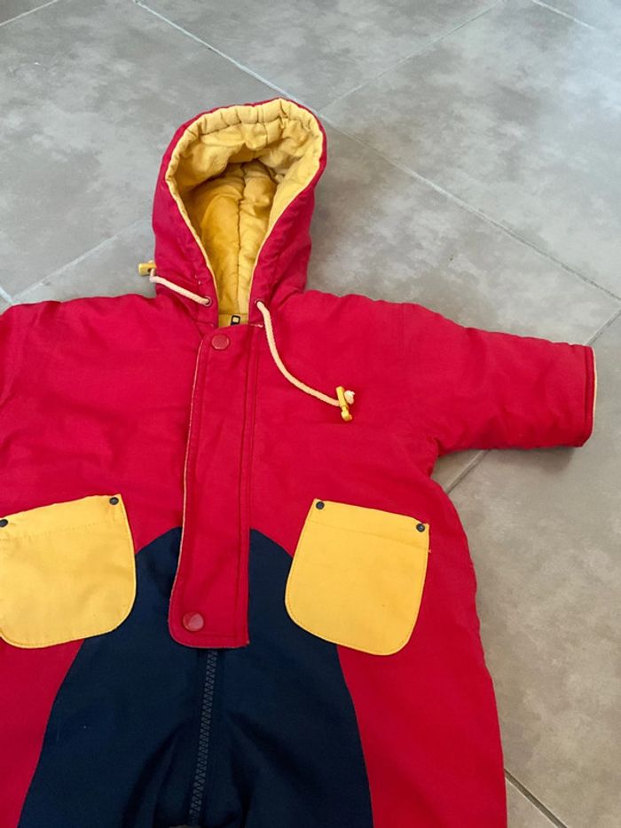 Combipilote bébé hiver 3 mois mixte rouge et bleu - photo numéro 4