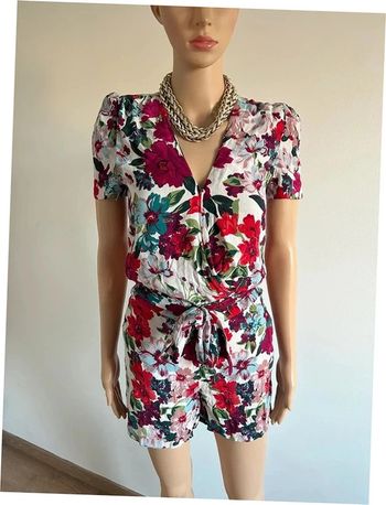 Combishort imprimé fleuri à manches courtes Morgan taille 34 jamais porté