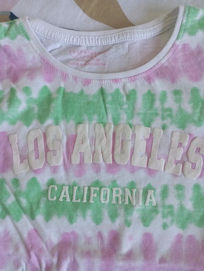 Tee shirt vert et rose Primark - photo numéro 2