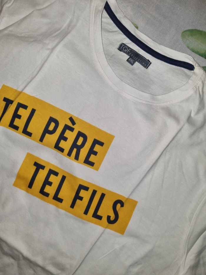 T-shirt "tel père, tel fils", neuf, juste lessiver, taille xxl - photo numéro 4