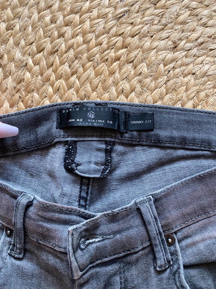 Jean gris Zara, taille 42 - photo numéro 2