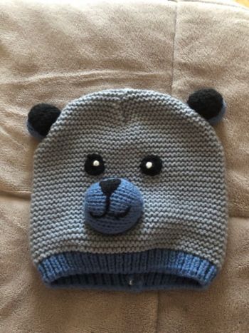 Bonnet Ours en laine Mes petits cailloux neuf