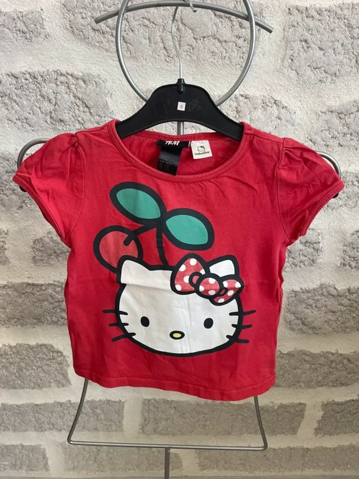 Tee shirt rouge fille 3ans H&M cerise
