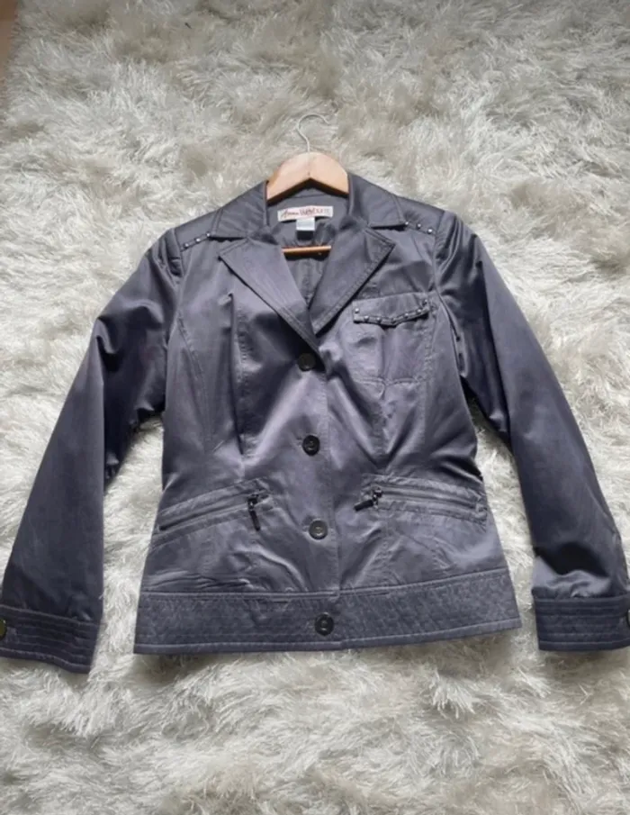 Veste neuve tailleur taupe Anne Weyburn 40 - photo numéro 2