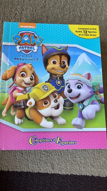 Livre pat patrouille comptines et 1 figurine de Rocky