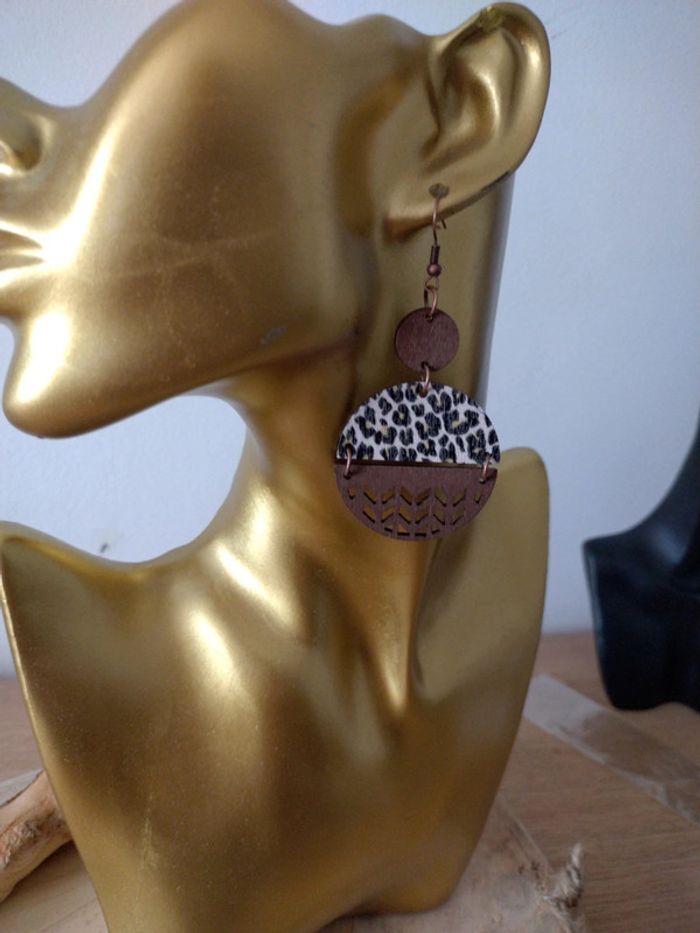 Boucles d'oreilles léopard - photo numéro 2