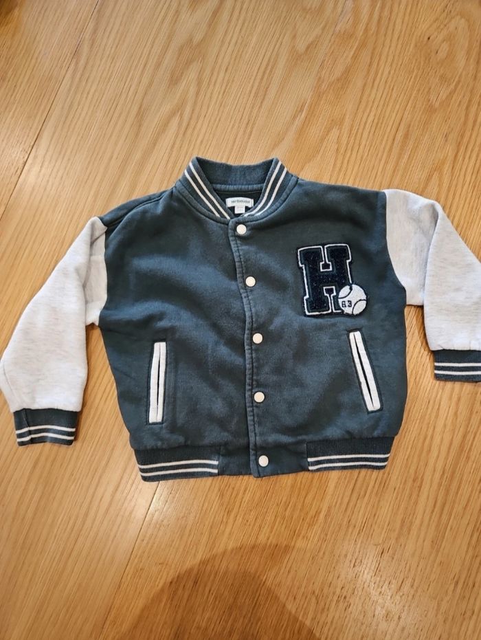 Veste gilet teddy vert foncé