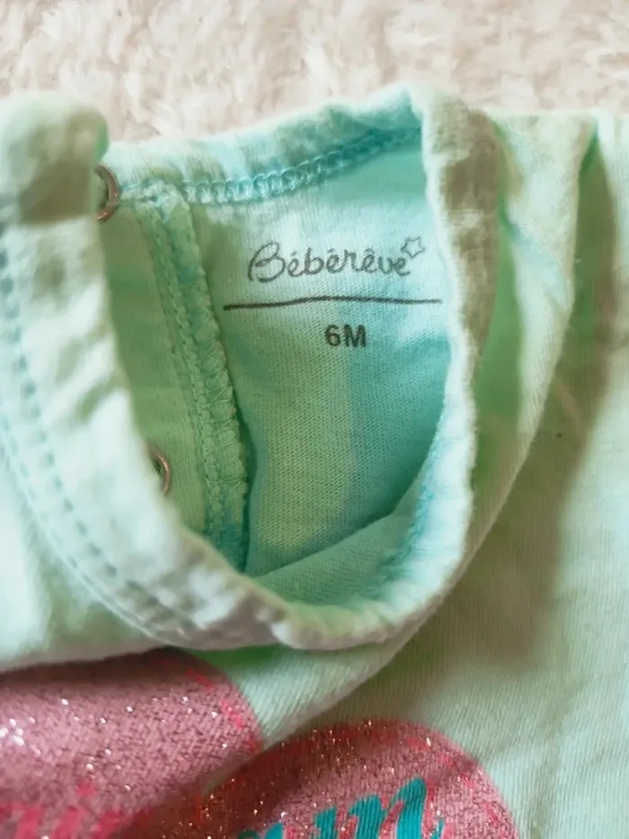 Ensemble t-shirt Bébé Rêve et pantalon léger Graine de rêve en 6M - photo numéro 3