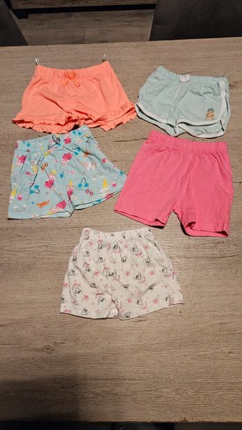 Lot de 5 short fille TQF, Baby Club, Disney, 12 mois, nickel