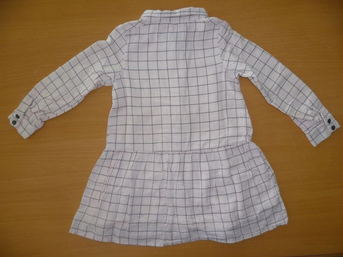 robe manches longues rose carreaux - photo numéro 2